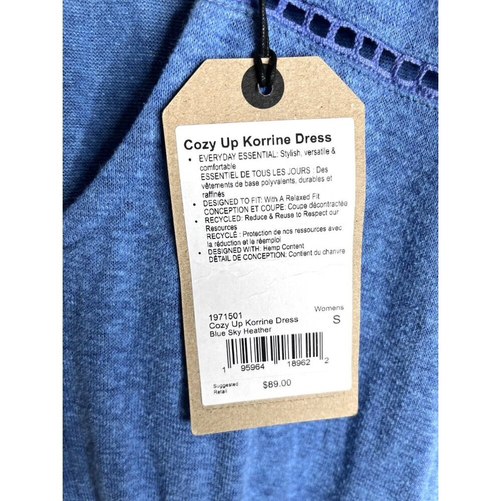 PRANA Women's Blue Cozy Up Korrine Sleeveless Casual Dress NWT Small - Picture 4 of 6